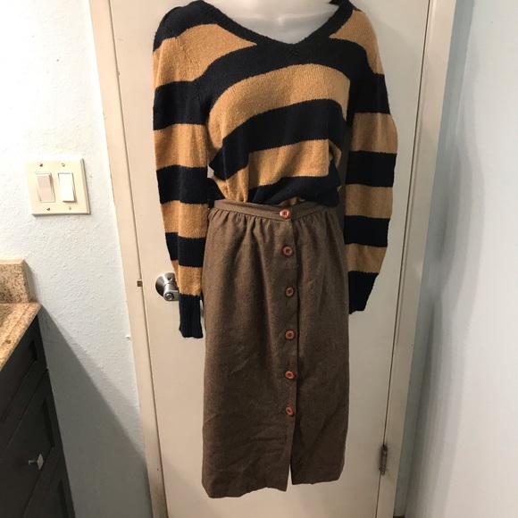 Vintage wool blend Condor button up skirt - Picture 1 of 8